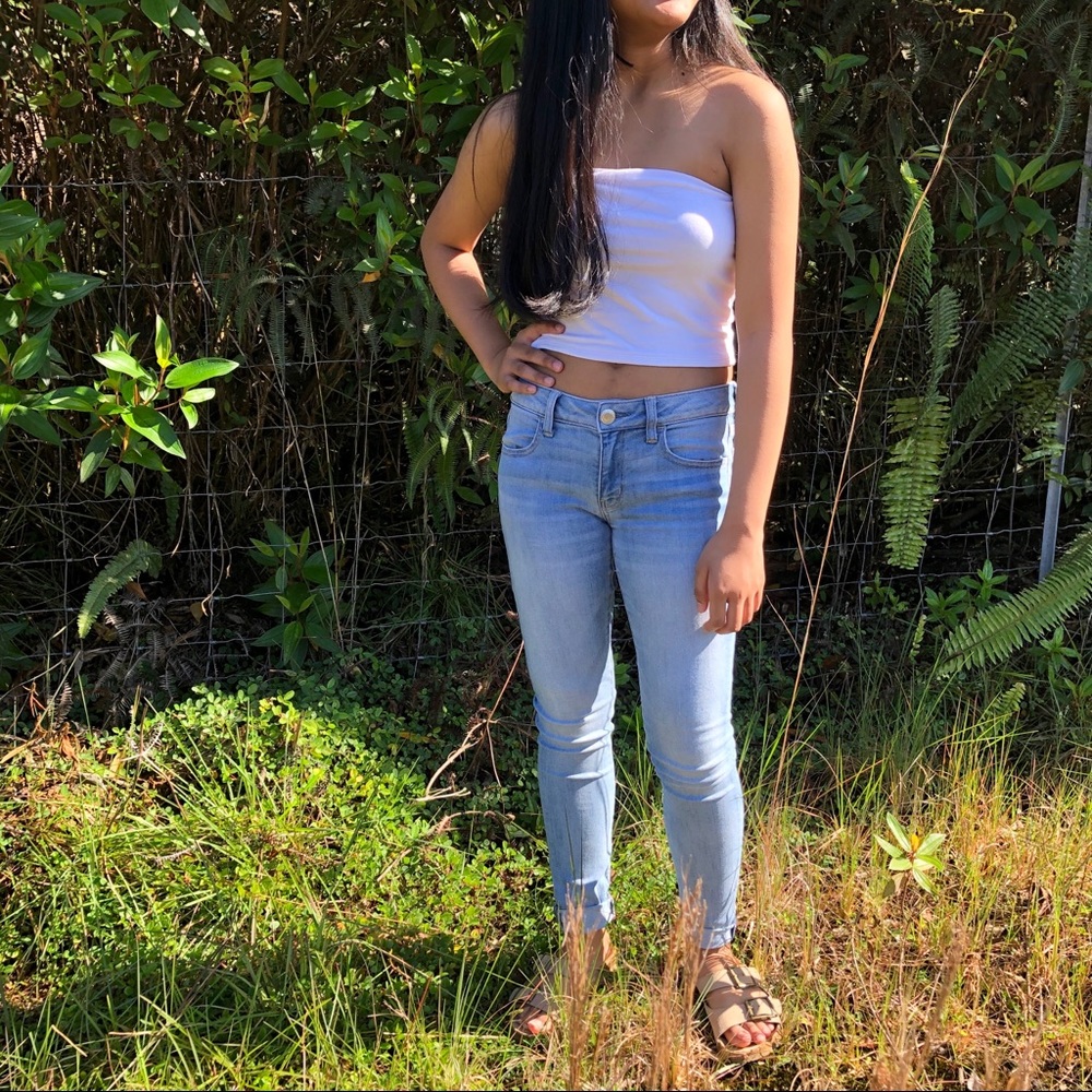 Medium Wash “Super Stretchy” Long Jeans